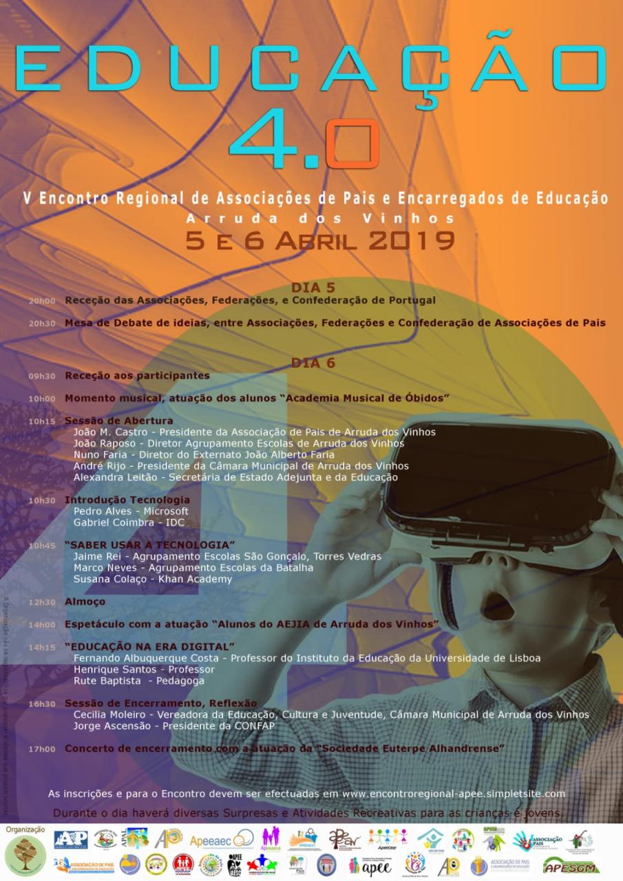 V Encontro Regional de Associações de Pais e Encarregados de Educação - Educação 4.0